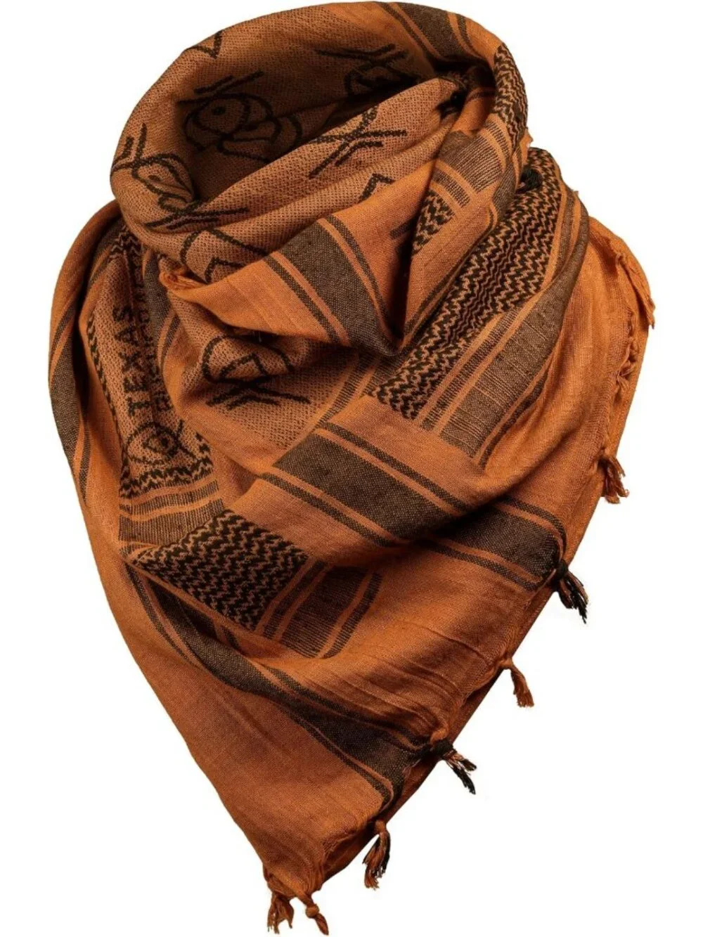 Tactical Shemagh Scarf - 100% Cotton Keffiyeh for Camping, Hiking, and Outdoor